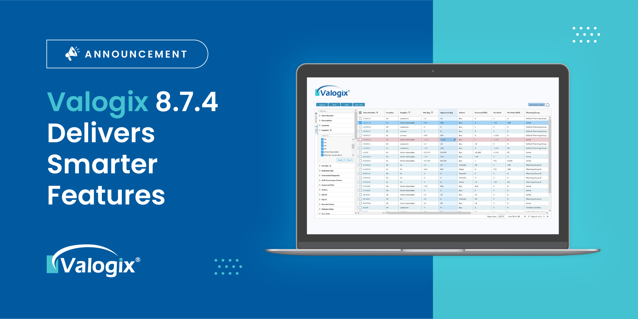 Valogix Inventory Planner 8.7.4 introduces a new, reimagined product design built for productivity and ease of use