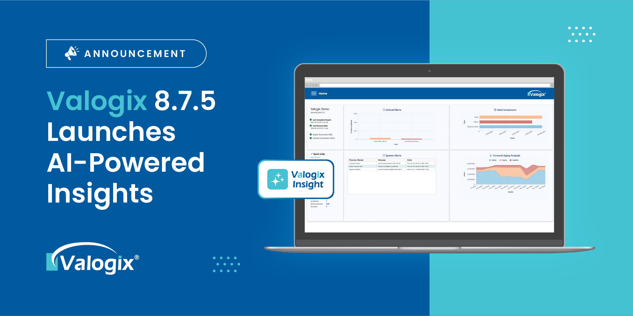 Valogix releases 8.7.5 featuring AI-powered Valogix Insights for clearer, more confident forecasting
